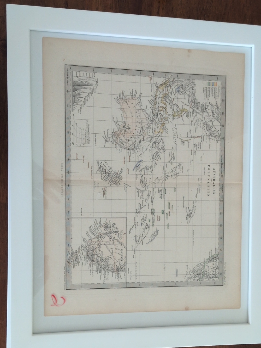 Vintage Framed Map